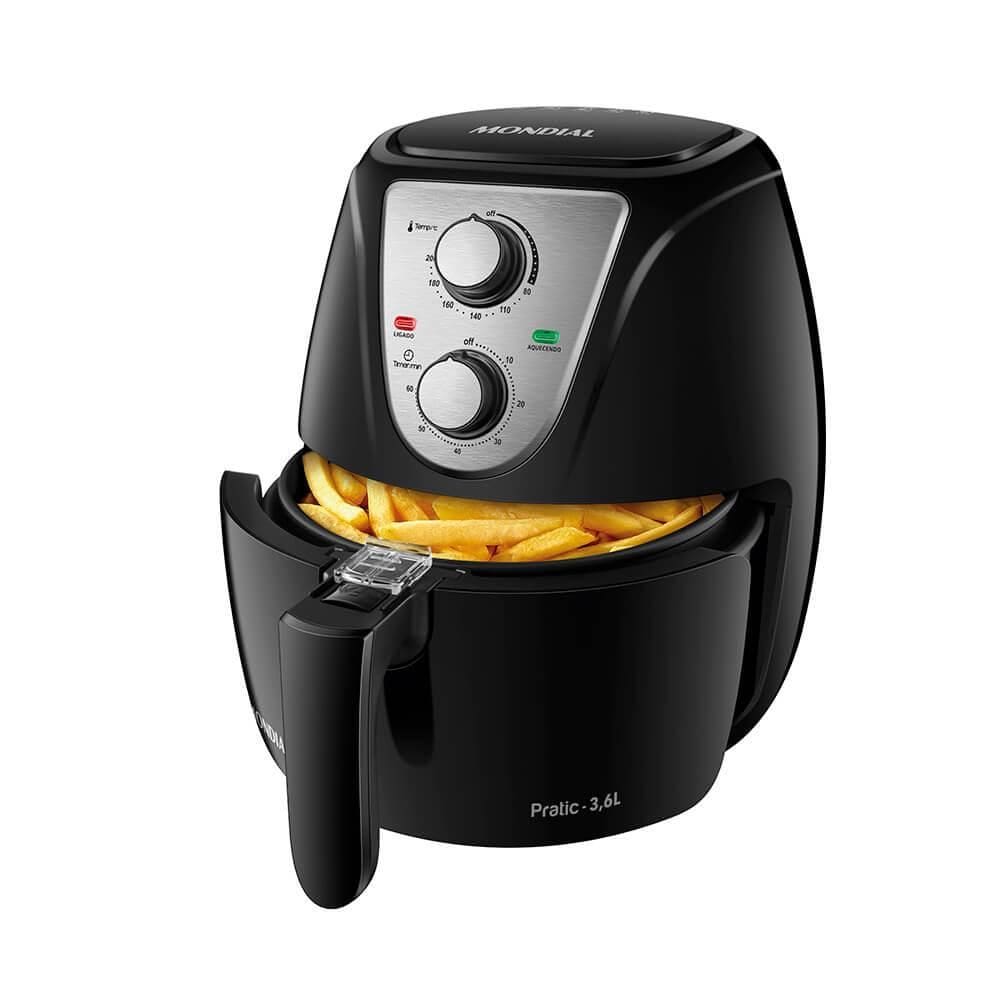 Fritadeira Air Fryer 3.6L Mondial AF36BI Preta 220V