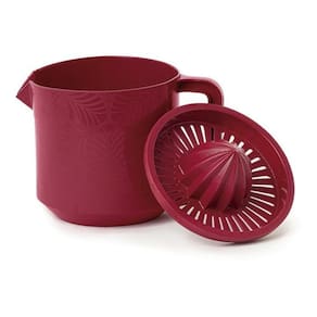 Jarra Com Espremedor 1 L Plasvale Cor Vermelho