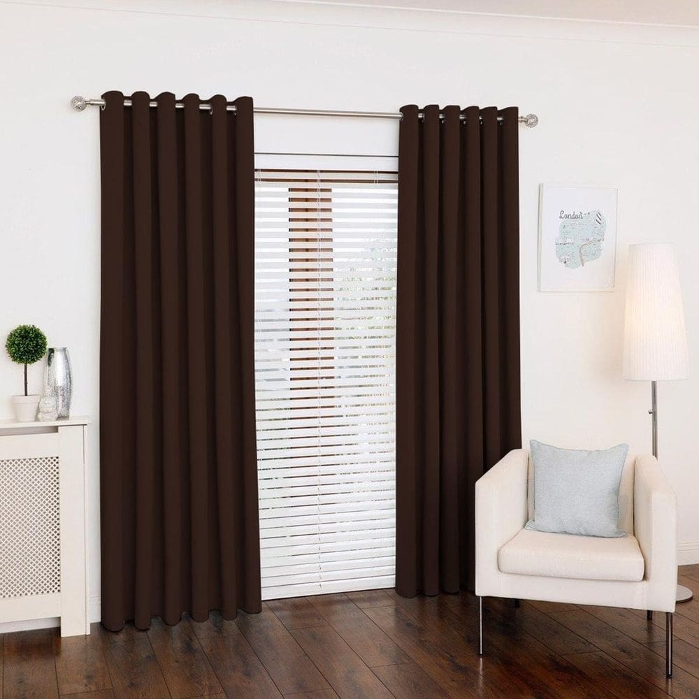 Cortina Oxford Marrom 300X270 Sala/Quarto Fabritex