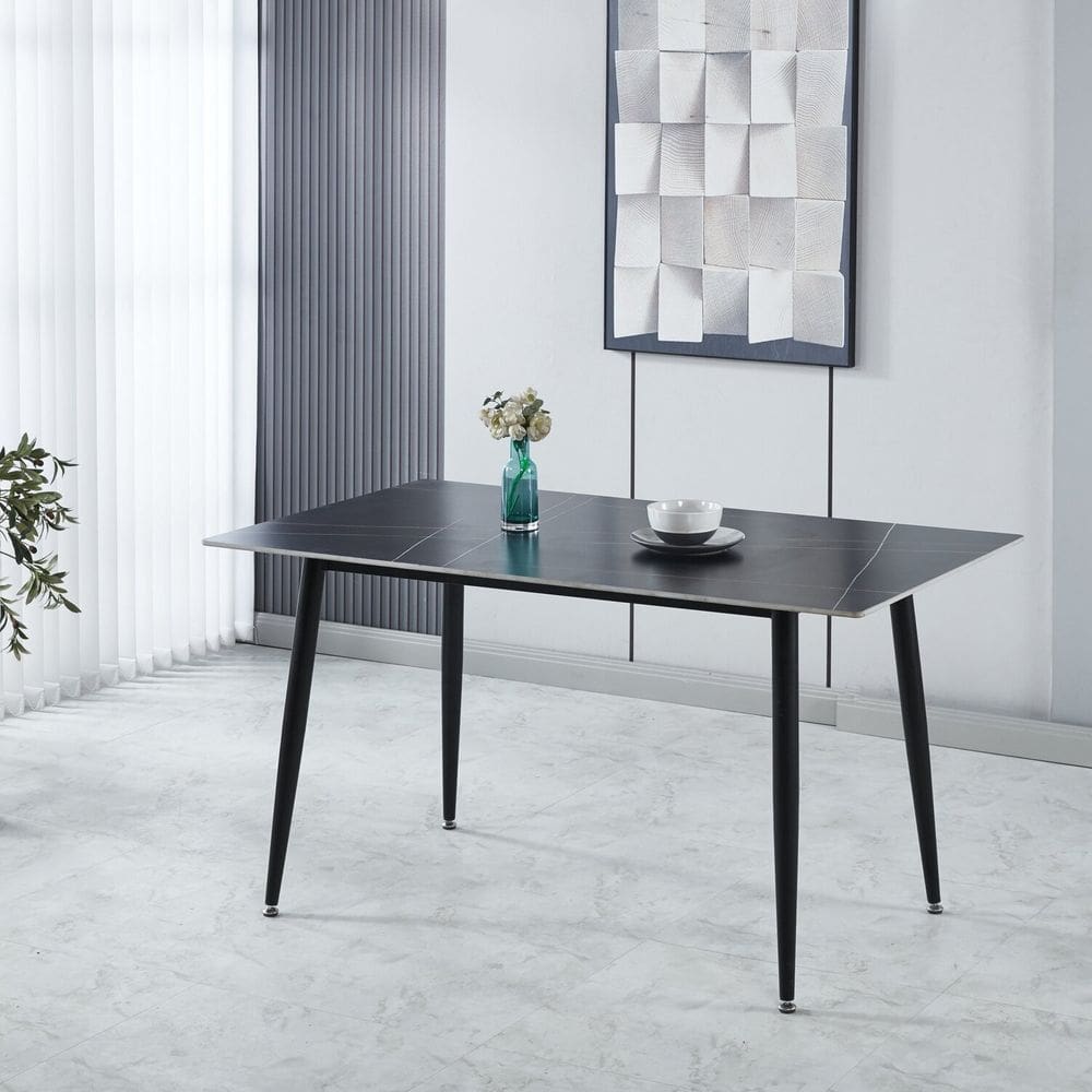 Mesa de Jantar Regular V4001 120cm X 75cm X 70cm Preto