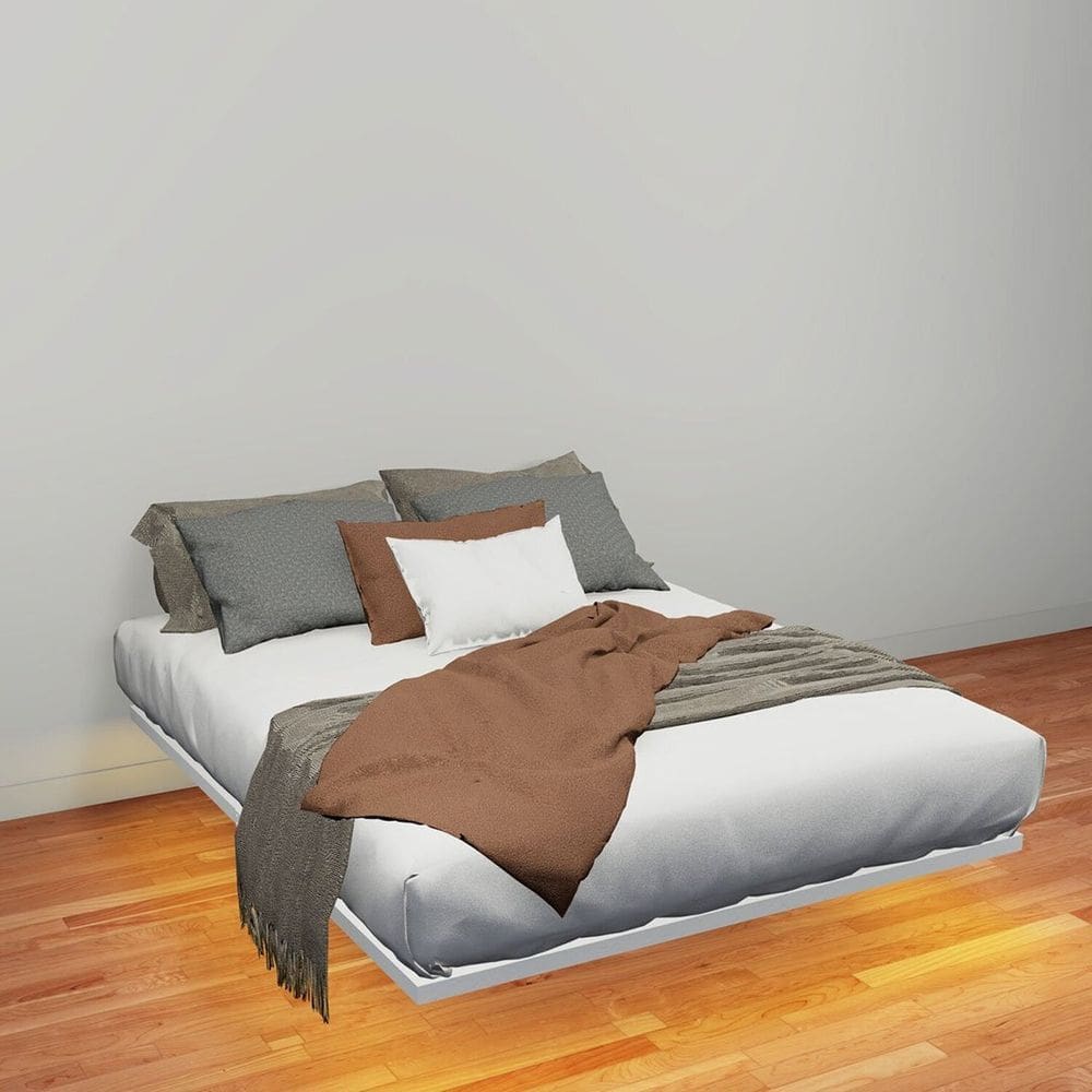 Cama Flutuante Casal com Led 220v Branco