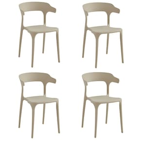 Conjunto com 4 Cadeiras Valéria 74,5cm X 49cm X 48,5cm Cinza
