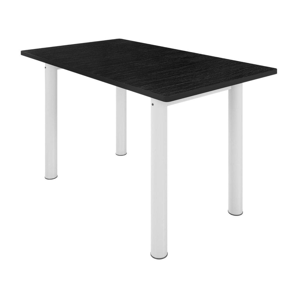 Mesa Retangular Tampo 140cm X 75cm Base Tubo 3" Branco