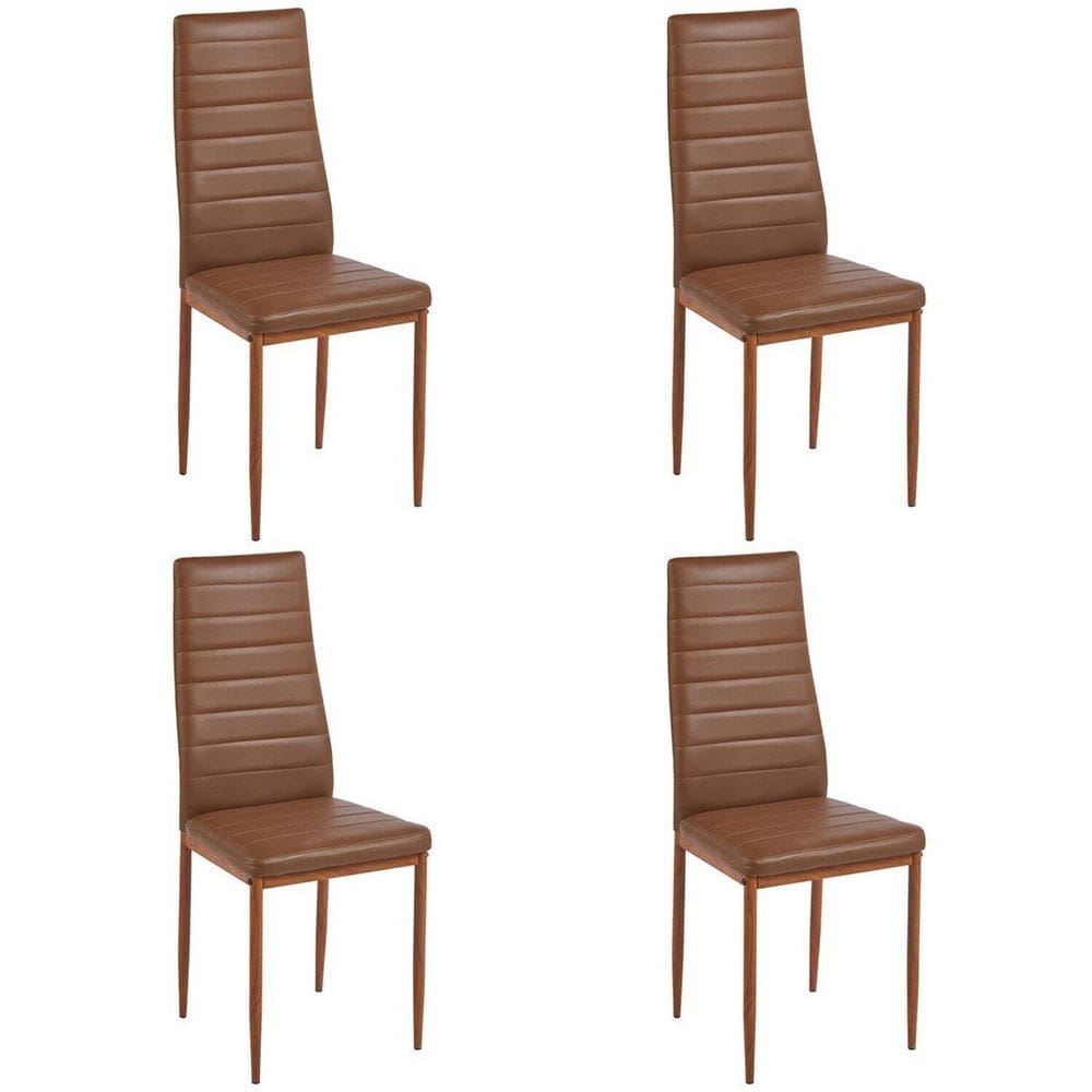 Conjunto com 4 Cadeiras V1001 97cm X 50,5cm X 41,5cm Marrom