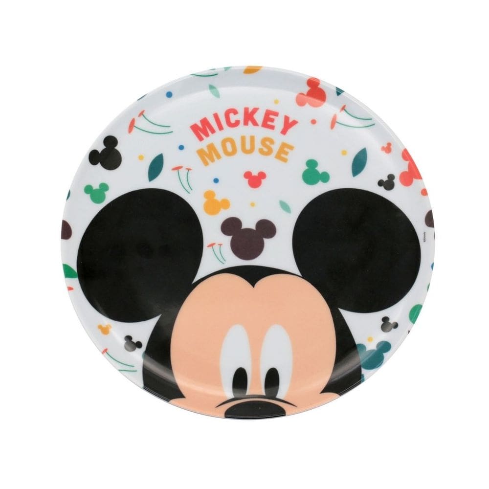 Prato Raso Melamina Infantil Mickey Mouse Disney 20cm - Tuut