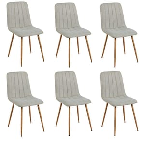 Conjunto com 6 Cadeiras V1002 89cm X 44cm Nude