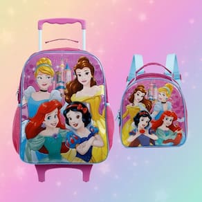 Kit Escolar Mochila Nº16 + Lancheira Princesas Disney Xeryus