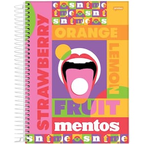 Caderno Univ. 160 Folhas 10 Matérias Mentos Capa 3 - Jandaia