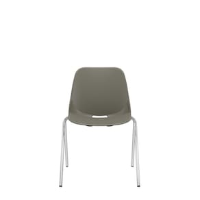 Cadeira Quick Fixa V Basalto Base Metal Cromada