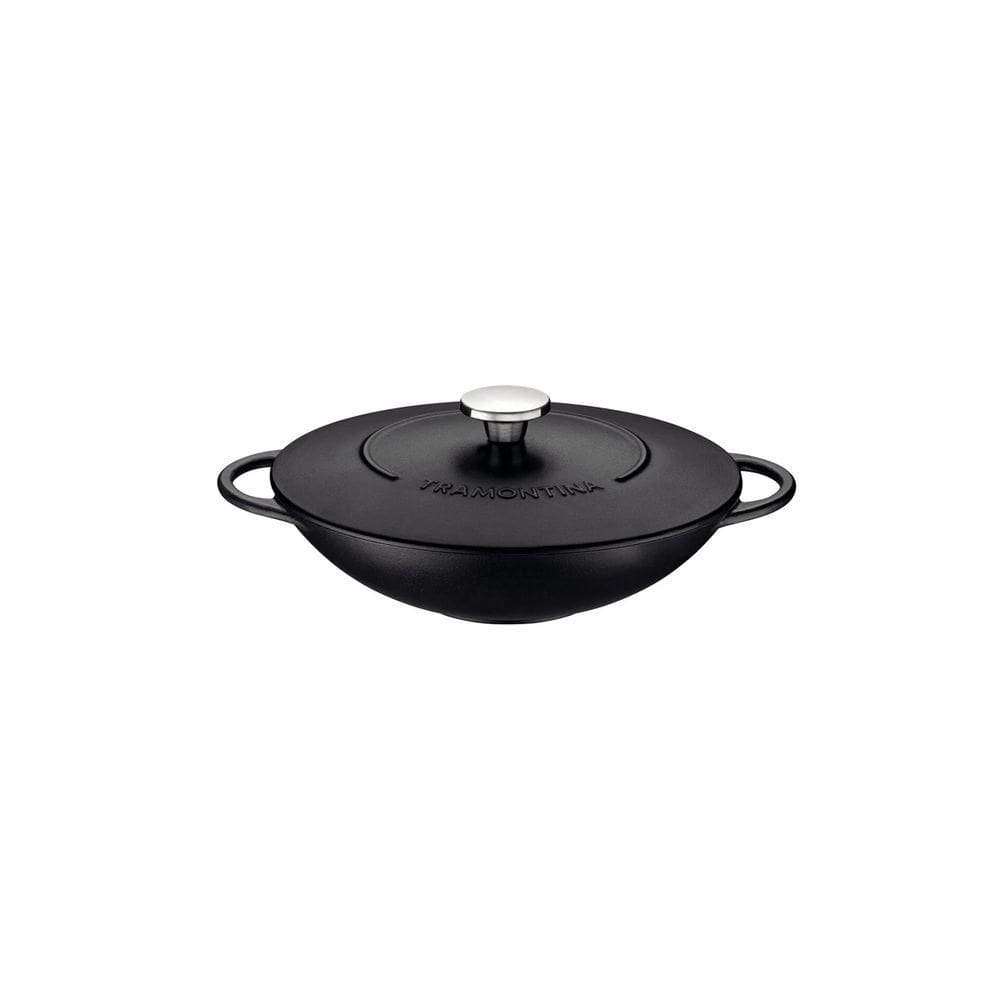 Wok Tramontina Trento Em Ferro Esmaltado Com Revestimento Interno Em Antiaderente Starflon Excellent 32 Cm 5 L
