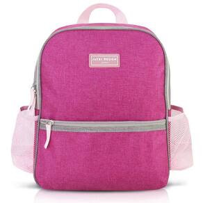 Kit Mochila Escolar Pote Para Lanche E Garrafa 460ml Infantil - Azul Rosa