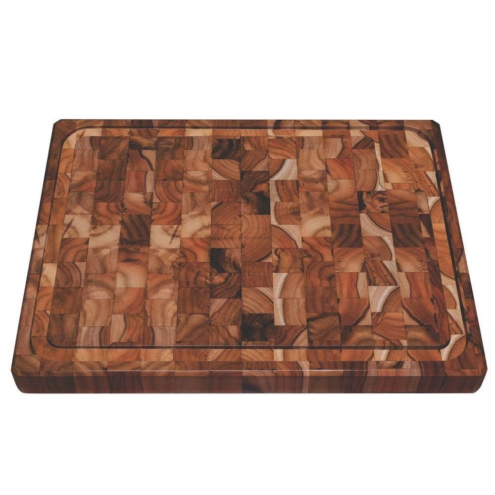 Tábua Para Churrasco Tramontina Em Madeira Teca Envernizado 50 X 38 Cm