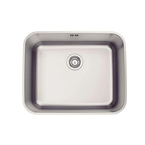 Cuba De Embutir Tramontina Dora 50 Bl R6 Em Aço Inox Acetinado Com Válvula E Escape 50x40 Cm