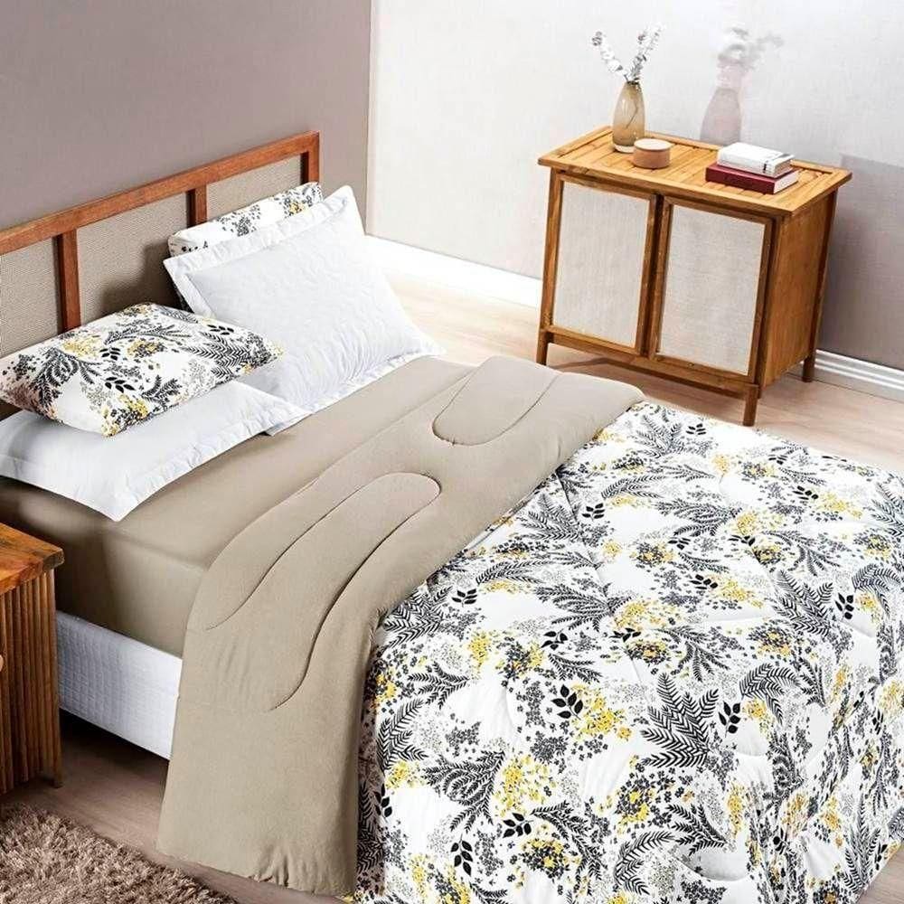 Edredom King Dupla Face Quality Malha 100% Algodão 1 Peça Cor Blossom