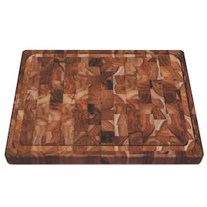 Tábua Para Churrasco Tramontina Em Madeira Teca Envernizado 50 X 38 Cm