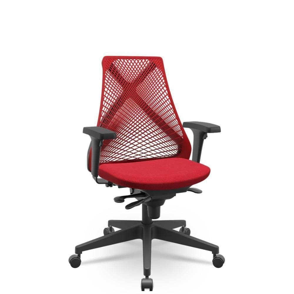 Cadeira Bix X+ Poliéster Slider Vermelho