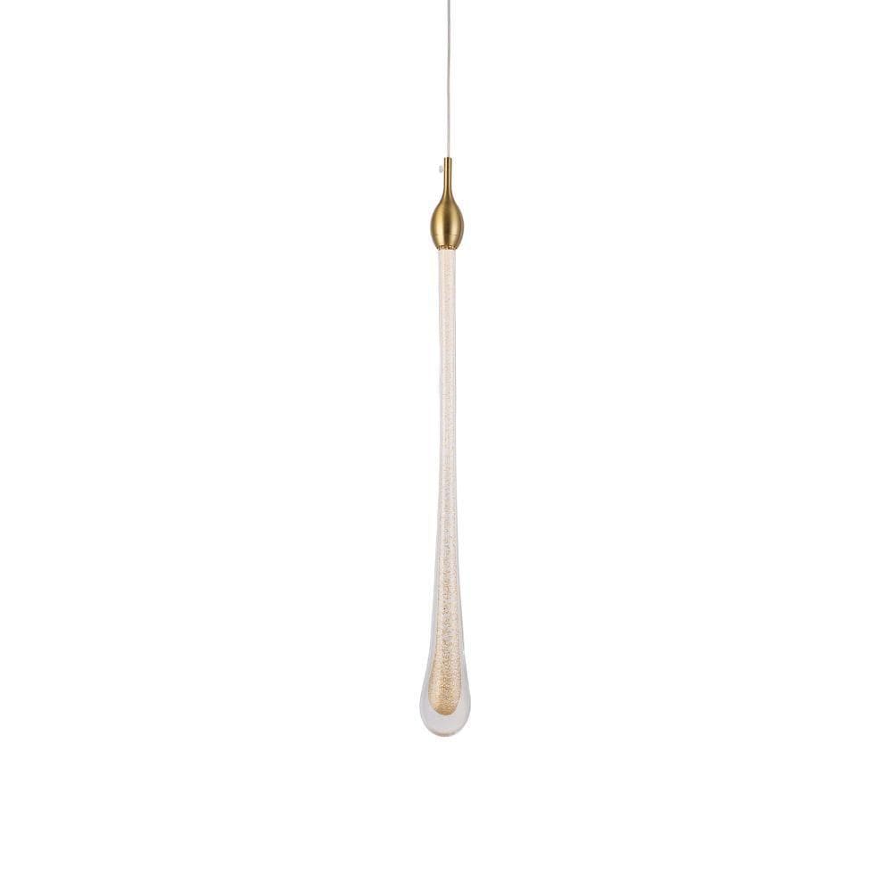 Lustre Pendente Skylight Drop 3059 Led Bivolt Dourado-transparente