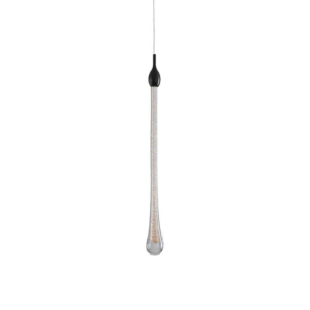 Lustre Pendente Skylight Drop 3059 Led Bivolt Preto-transparente