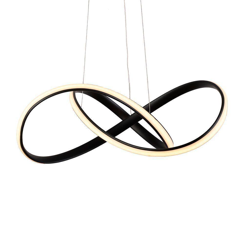 Lustre Pendente Skylight Strip 3017 Led Bivolt Preto