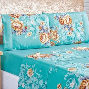 Jogo De Lençol King 200 Fios Estampado 4 Peças Naturalle Jasmine