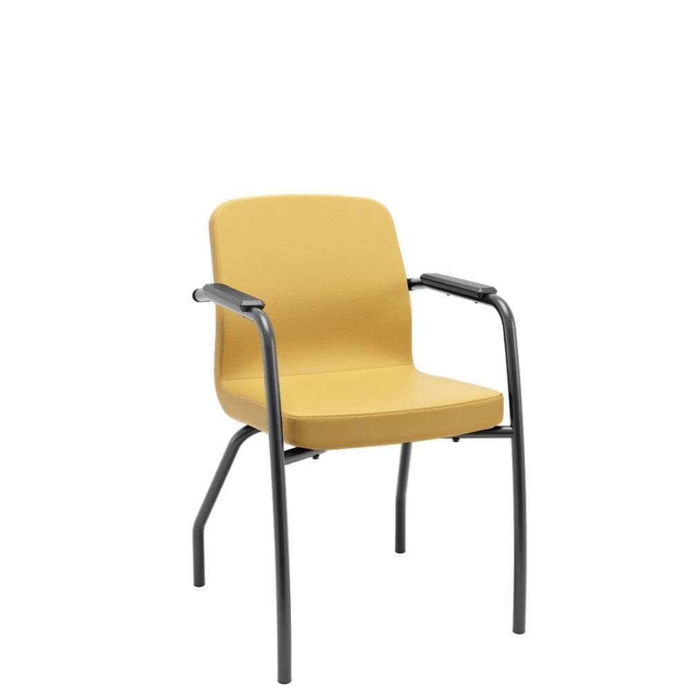 Cadeira Soer Fixa 4 Pés Amarelo - Conforto e Durabilidade