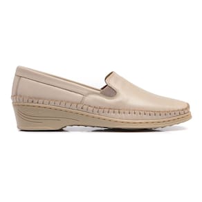 Sapato Sapatilha Mocassim Feminino Couro Branco Off White Conforto Mager