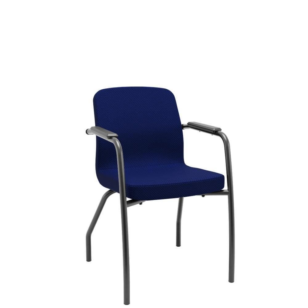 Cadeira Soer Fixa 4 Pés Azul Encosto Fixo