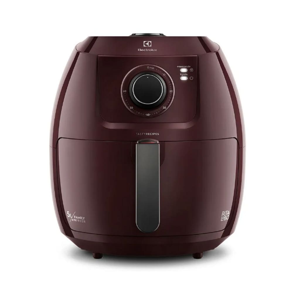 Air Fryer Electrolux por Rita Lobo 5L Vermelha Escura Family Efficient 1700W (EAF51) 110V
