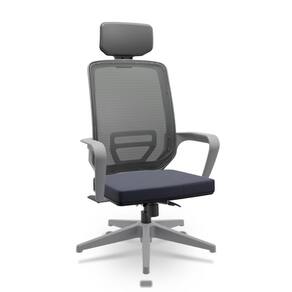 Cadeira Adrix Grafite Facto Dunas Azul Marinho