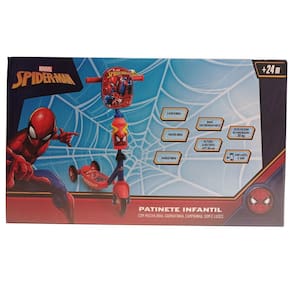 Patinete Spider Man - 3 Rodas Com Luz e Som HONGYAO