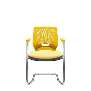 Cadeira Beezi Aproximação S Vinil Amarelo