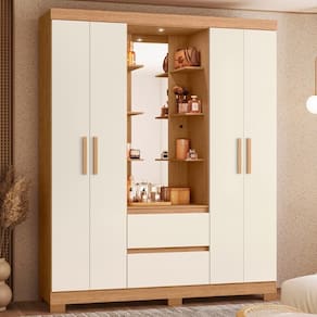 Roupeiro Mercurio Freijo Off White - Organize com Estilo