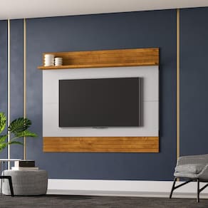 Jogo Painel E Rack Orlando Naturalle Off White
