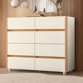 Comoda Tampo Vidro Ubarana Off White Freijo