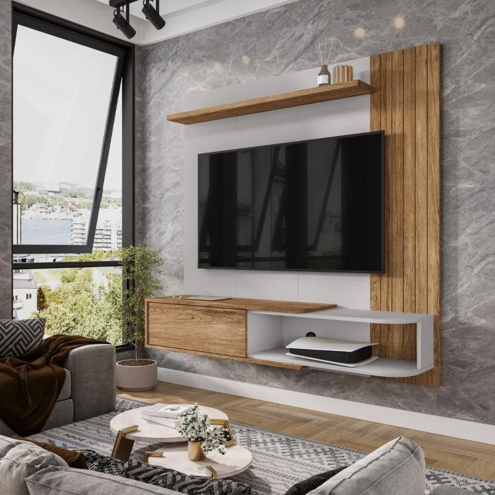 Painel Tv 50 Polegadas Conrado Cinamomo Off-white