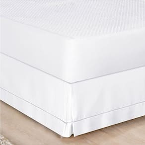 Saia Para Cama Box Queen Ponto Palito Branco