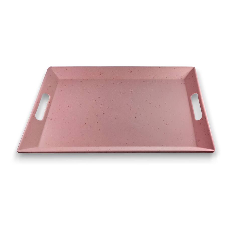 Bandeja Retangular Linha Orgânica Rosa - 33,00Cm - Ad