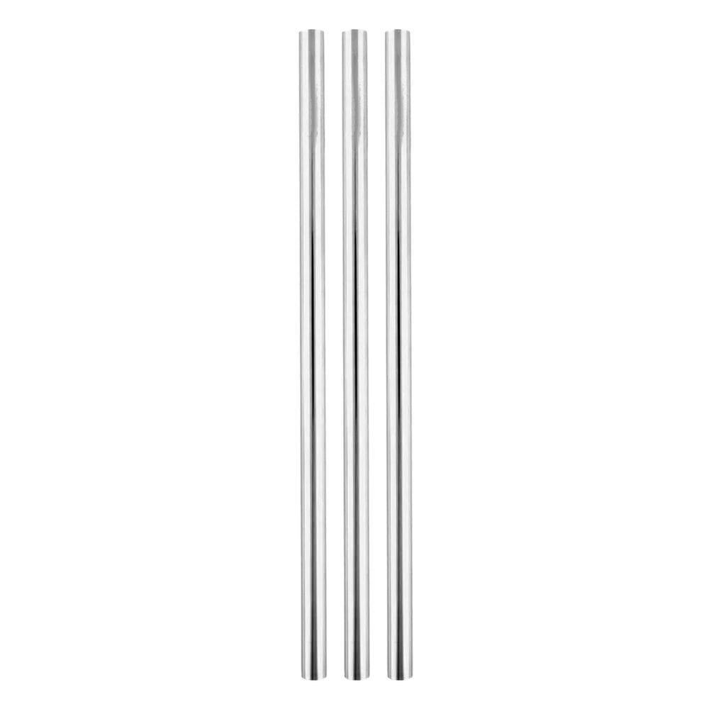Kit 3 Canudos Retos de Aço Inox 20cm