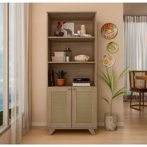 Estante Cinara 2 Portas Carvalho - Perfeita para Sua Casa