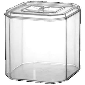 Pote Octagonal Acrílico Com Tampa 5 Litros