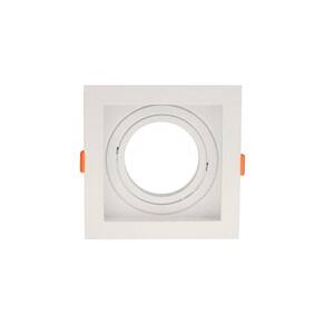 Spot De Embutir Recuado Astraled Berenices Para Lâmpada Par 30 Quadrado Branco Sp-7620