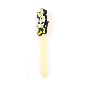 Caneta Esferográfica Retrátil Escrita Azul Disney Minnie Mouse Molin Amarelo