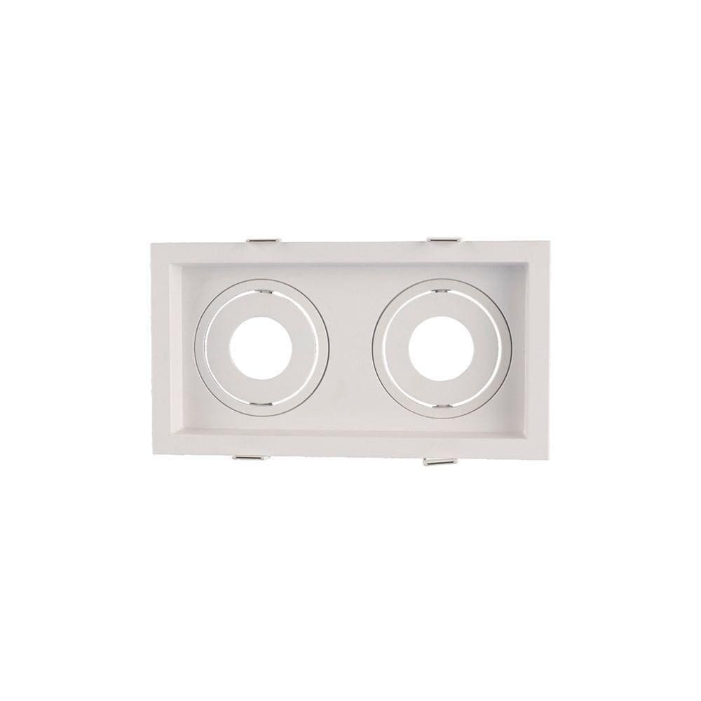 Spot De Embutir Recuado Astraled Berenices Para 2 Lâmpadas Mr16 Branco Sp-7634