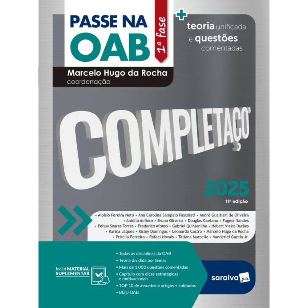 Passe na OAB - 1ª Fase - Completaço - Teoria Unificada e Questões Comentadas - 11Ed/25