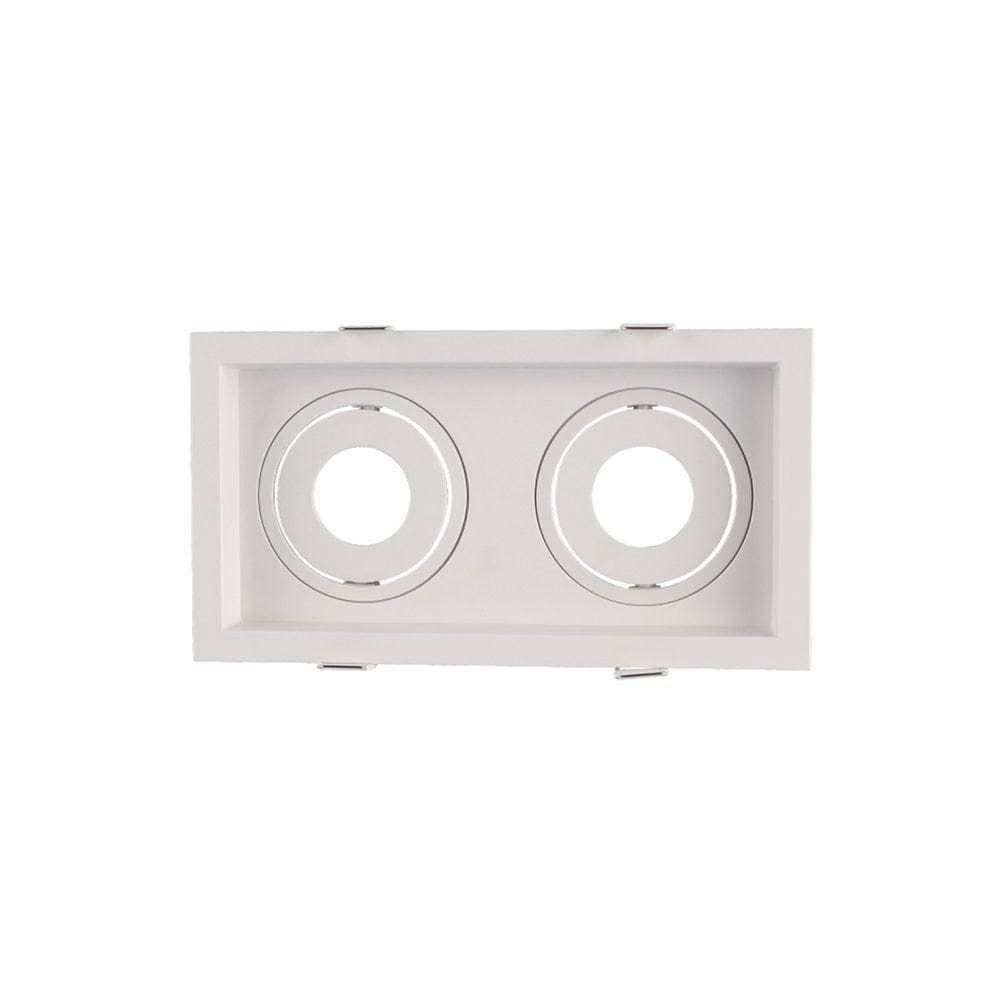 Spot De Embutir Recuado Astraled Berenices Para 2 Lâmpadas Par 20 Branco Sp-7638