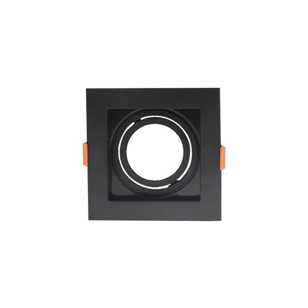 Spot De Embutir Recuado Astraled Berenices Para Lâmpada Mr16 Quadrado Preto Sp-7613