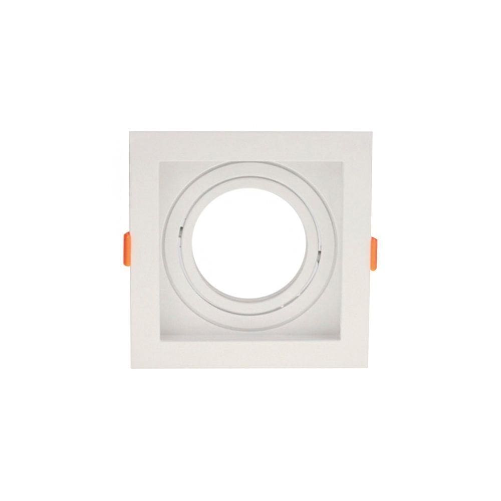 Spot De Embutir Recuado Astraled Berenices Para Lâmpada Par 20 Quadrado Branco Sp-7618