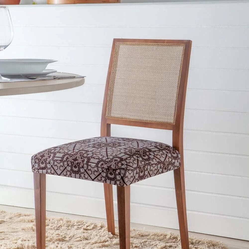 Capa Para Assento De Cadeira Em Malha - Adomes Mandala