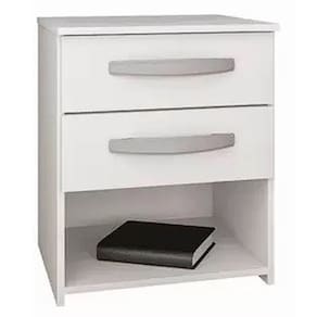 Mesa de Cabeceira Uruguai 2 Gavetas Atualle Cor Branco