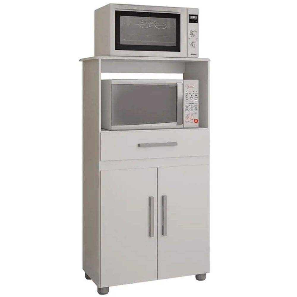 Balcão Multiuso Havana 2 Portas 1 Gaveta Atualle Cor Branco